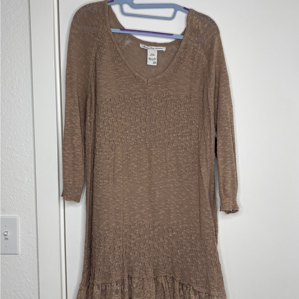Brown Knit Tunic